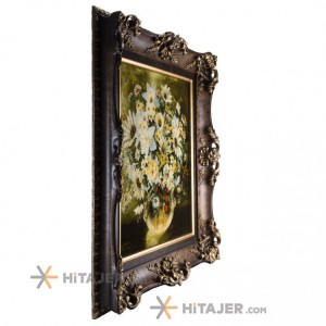 تابلو فرش طرح گل های مارگیت در گلدان کد 901275