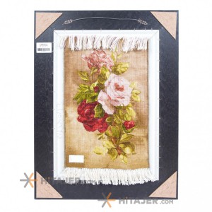 تابلو فرش دستباف طرح دسته گل رز کد 901226