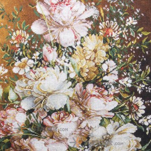 تابلو فرش دستباف گل با گلدان کد 901403