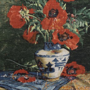 تابلو فرش دستباف دسته گل شقایق کد 901450