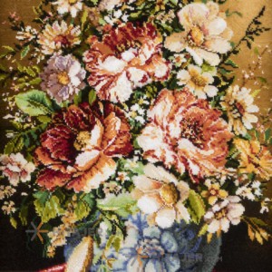 تابلو فرش دستباف گل با گلدان کد 901657