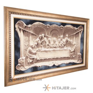 سجادة تصویریة يدوية تبریز العشاء الأخير بتصميم مميز كود 901504