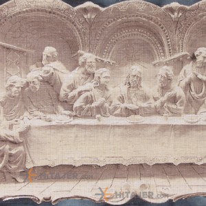 سجادة تصویریة يدوية تبریز العشاء الأخير بتصميم مميز كود 901504