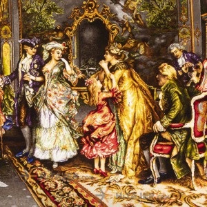 تابلو فرش دستباف طرح بدرقه فرانسوی کد 792081