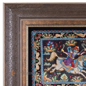 تابلو فرش دستباف طرح شکارگاه کد 901727