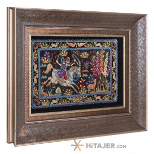 تابلو فرش دستباف طرح شکارگاه کد 901727