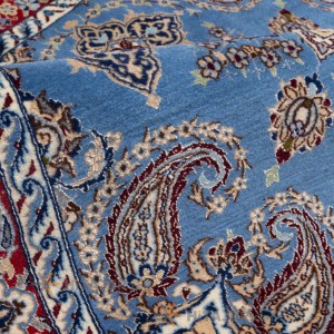 فرش دستباف قدیمی یک متری نائین کد 174276