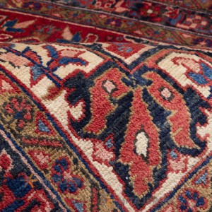 فرش دستباف قدیمی ذرع و نیم هریس کد 179091