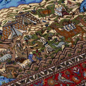 سجادة مصنوعة يدويًا ذرع ونصف قم كود 179079