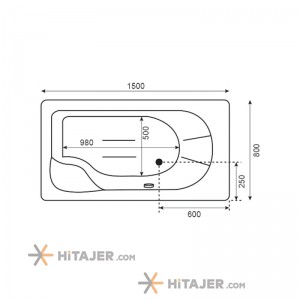 Badab bathtub and jacuzzi BA108