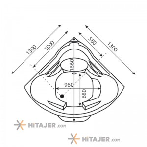 Badab bathtub and jacuzzi with step BA203