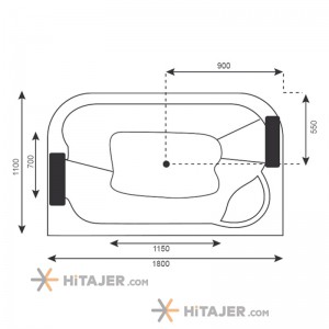 Badab bathtub and jacuzzi BA304