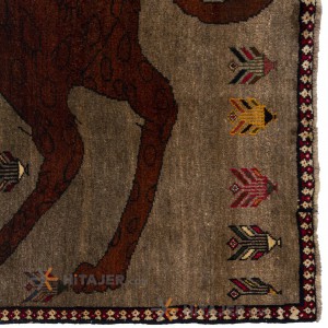 گبه دستباف قدیمی دو و نیم متری قشقایی کد 177087