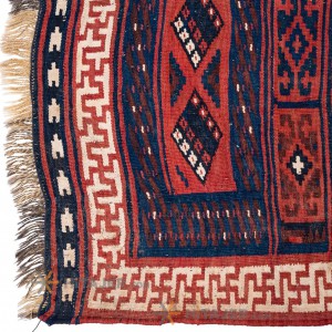 گلیم دستباف قدیمی پنج متری قشقایی کد 102250