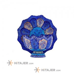 ست کاسه و بشقاب مینا کاری حجازی