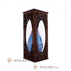 Hejazi inlaid 20 cm vase with latticed box