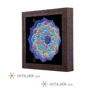 تابلو بشقاب 20سانتی مسی میناکاری حجازی