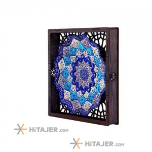 قاب مشبک بشقاب 25سانتی مینا کاری حجازی