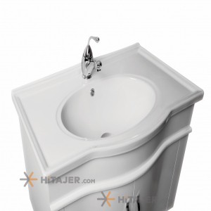 Morvarid sanitary elena 80 cm countertop cabinet wash basin