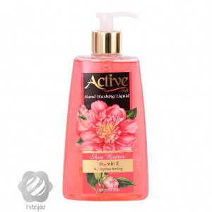 مايع دستشويي شفاف صورتی اکتیو 450 گرم