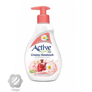 مايع دستشويي كرمي صورتی اکتیو 350 گرم