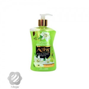 مايع دستشويي صدفي حاوي پروتئين سويا سبز اکتیو 450 گرم