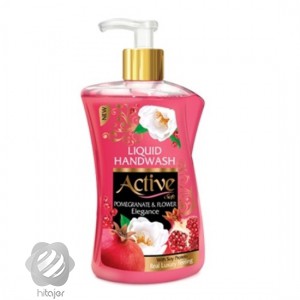 مايع دستشويي صدفي حاوي پروتئين سويا صورتی اکتیو 450 گرم