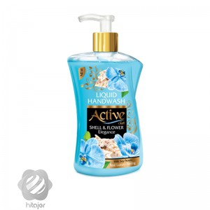 مايع دستشويي صدفي حاوي پروتئين سويا آبی اکتیو 450 گرم