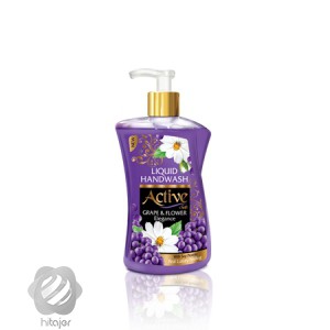 مايع دستشويي صدفي حاوي پروتئين سويا بنفش اکتیو 450 گرم