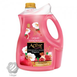 مايع دستشويي صدفي حاوي پروتئين سويا صورتی اکتیو 3750 گرم