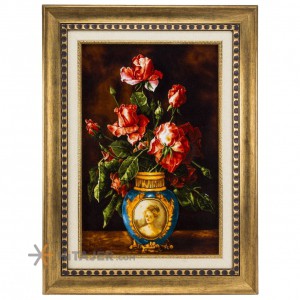 تابلو فرش طرح گل ورسای تبریز  کد 901313