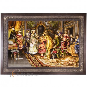 تابلو فرش دستباف طرح بدرقه فرانسوی کد 792081