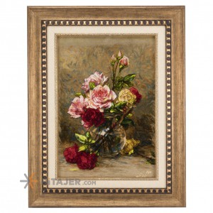 تابلو فرش دستباف گل رز در تنگ کد 901647