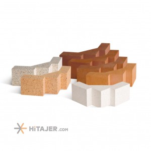 طوب L نصف بخطوتین 5.5 ابیض کهن سرام