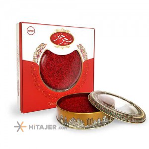 Sahar Khiz allbred saffron in tin can and gift box 100 g