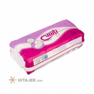 Nancy large fluff sanitary pad with wings and polyethylene top sheet