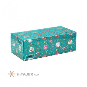 Softlan traditional 100 double layer white leaves boxed napkin