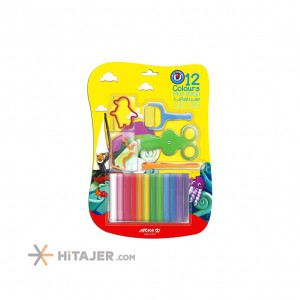 Arya 12 color play dough and tools in hanging pack