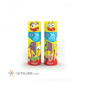 مداد رنگی ۳۶ رنگ استوانه ای آریا