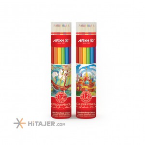Arya 12 Color Pencils in round box Classic