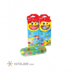 آبرنگ ۱۲ رنگ بیضی کوچک آریا