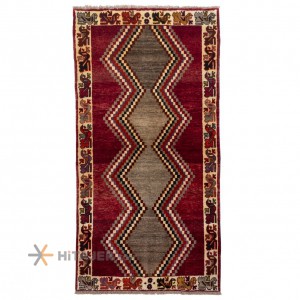 گبه دستباف قدیمی دو متری قشقایی کد 177084