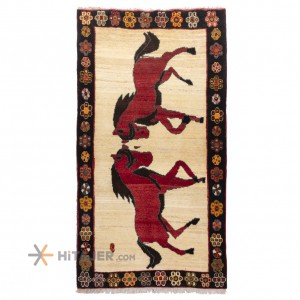 گبه دستباف قدیمی دو متری قشقایی کد 177073