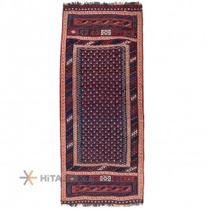 گلیم دستباف قدیمی پنج متری قشقایی کد 102250