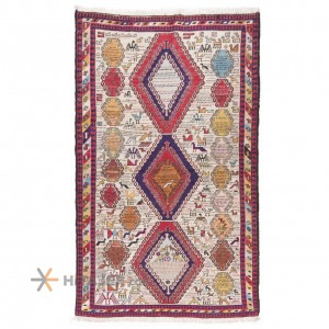 گلیم سوزنی دستباف دو متری اذربایجان کد 171017