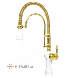 Zarsham gold white liana kitchen faucet