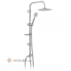 Zarsham round chrome Universet bath shower