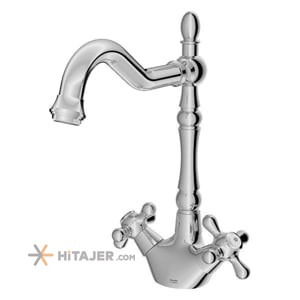 Shouder chrome plus baroque kitchen faucet