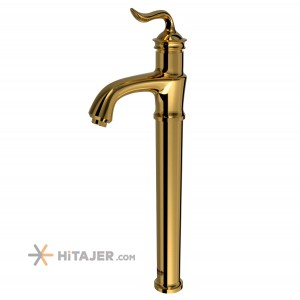 Shouder gold loka tall base basin faucet