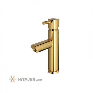 Shouder fixed gold unique basin faucet